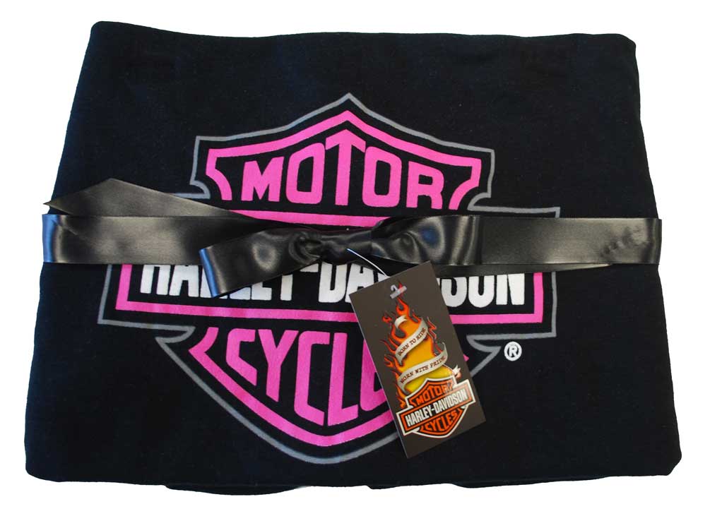 Harley-Davidson Free Shipping - Harley-Davidson Baby Girls' Bar & Shield Receiving Blanket, Black/Pink 0100094 - Free Shipping on many products plus Orders Over $99