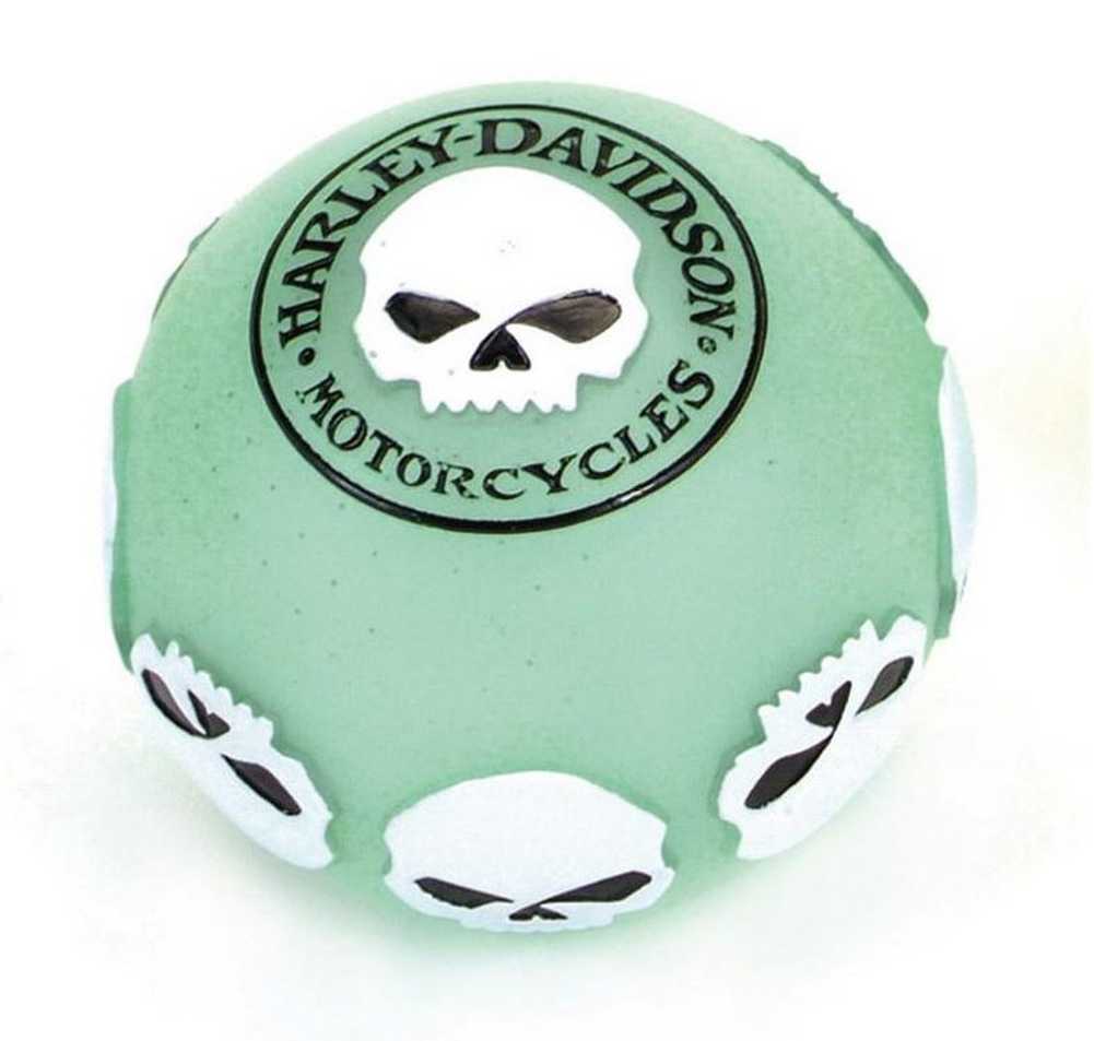 Harley-Davidson Skull Glow in the Dark Squeaker Ball Pet Toy H8200-H-V14DOG - Wisconsin Harley-Davidson