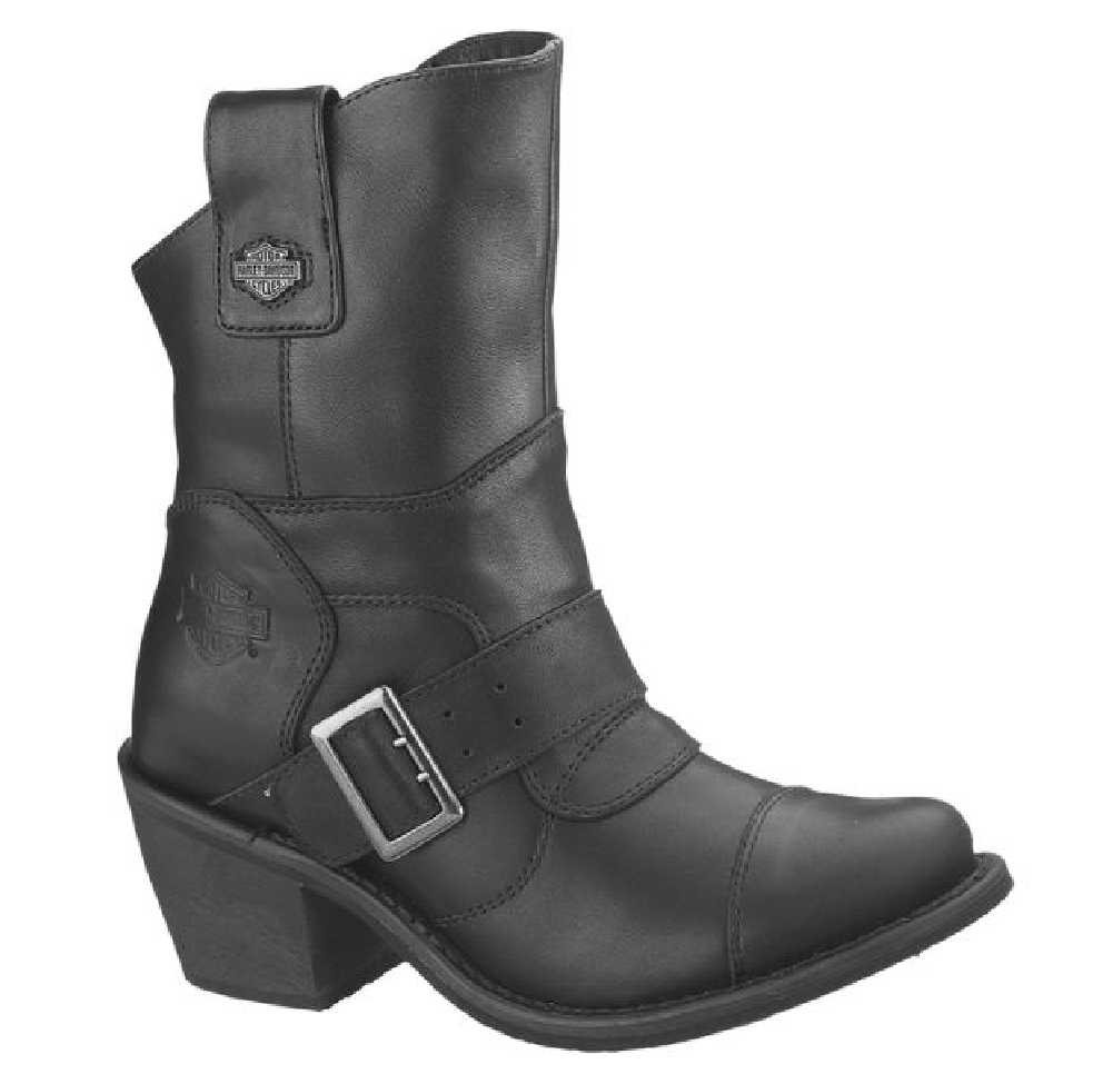 Harley-Davidson Women's Boulder Black Heel Riding 7-Inch Motorcycle Boots D88351 - Wisconsin Harley-Davidson