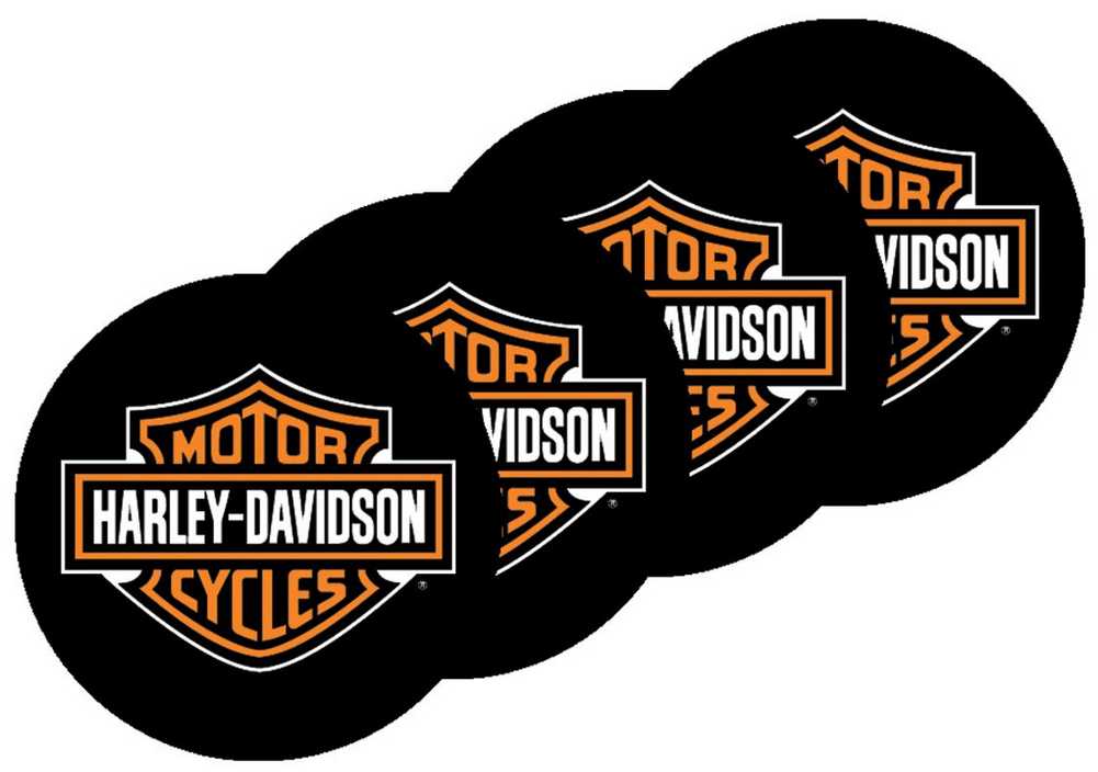 Harley-Davidson Bar & Shield Neoprene Coasters - Set of 4 CS30230 - Wisconsin Harley-Davidson