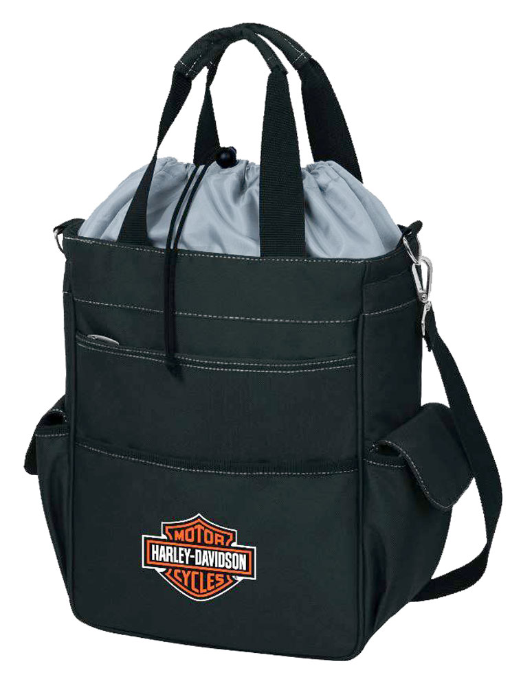 Harley-Davidson Activo Insulated Cooler Tote, Bar & Shield Logo, Black 641-00 - Wisconsin Harley-Davidson