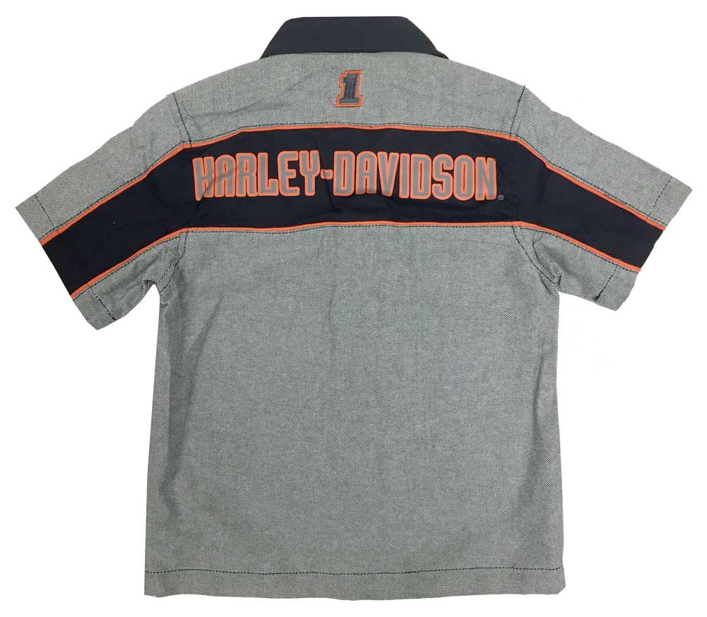 Harley-Davidson Free Shipping - Harley-Davidson Big Boys' Embroidered Woven Button Shop Shirt, Gray 1091728 - Free Shipping on many products plus Orders Over $99