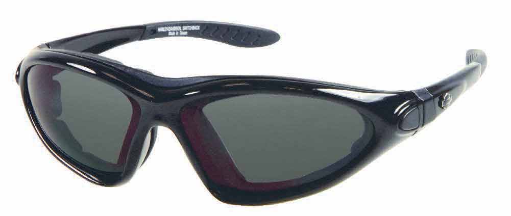Harley-Davidson Mens Switchback Shiny Black ,Grey Lens Sunglasses  HDS705BLK-3 - Wisconsin Harley-Davidson