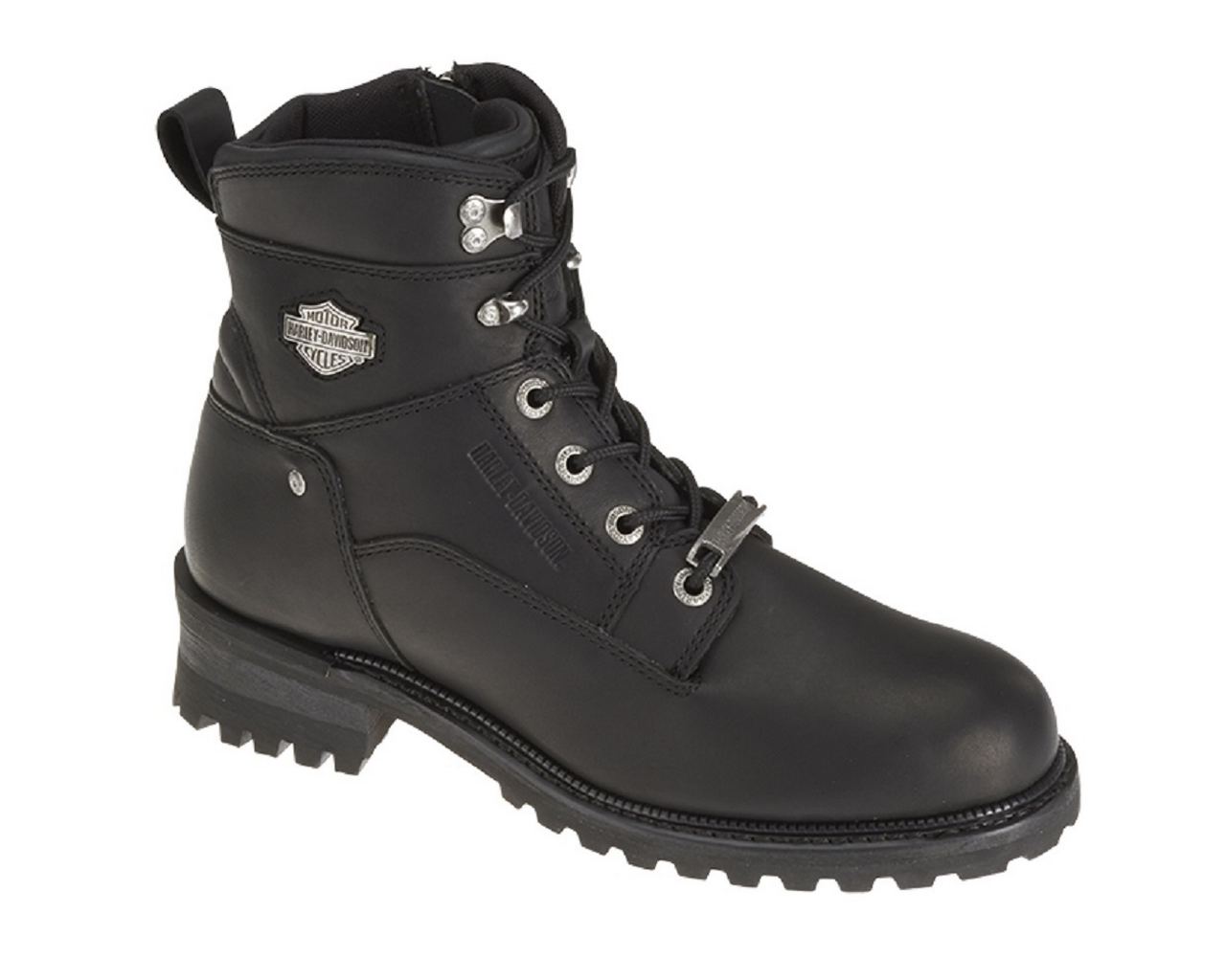 Harley-Davidson Men's Glenn 6-In Black Leather Motorcycle Harness Boots. D96058 - Wisconsin Harley-Davidson