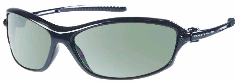 Harley-Davidson Mens Kickstart Sunglasses Glossy Black, Grey Lens HDV001BLK-2 - Wisconsin Harley-Davidson