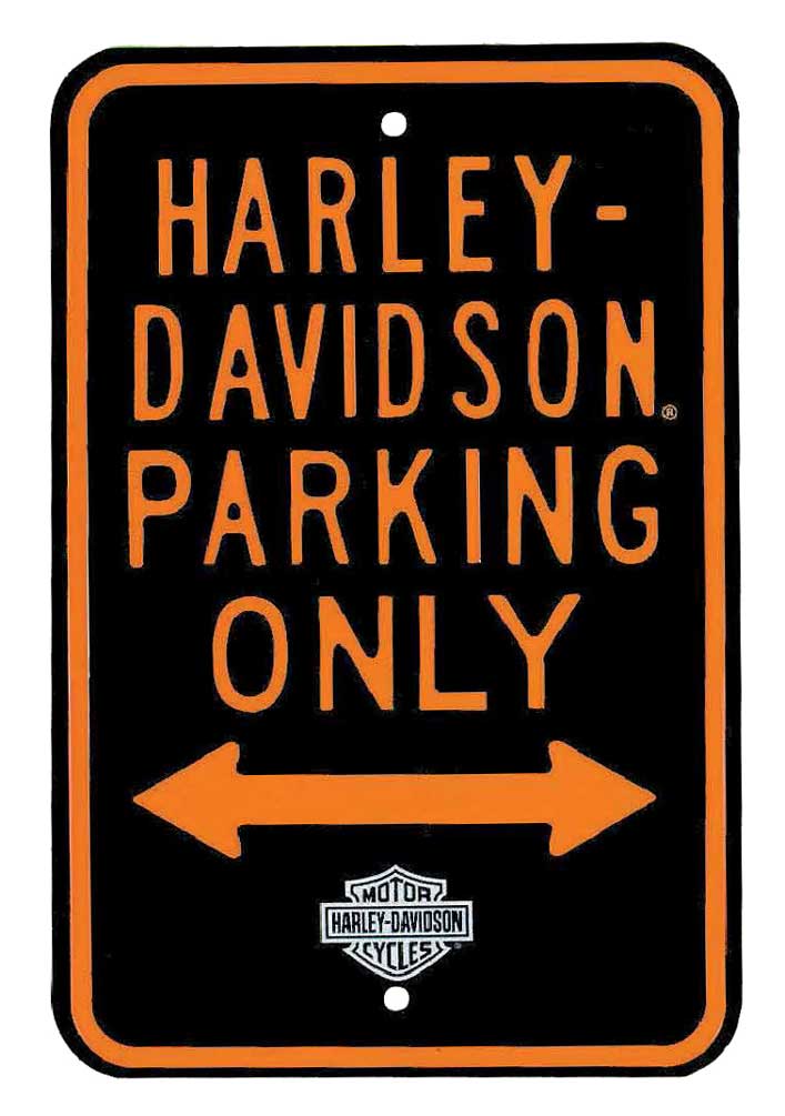 Harley-Davidson Parking Only Street Sign 12 x 18 Inches  10902091 - Wisconsin Harley-Davidson