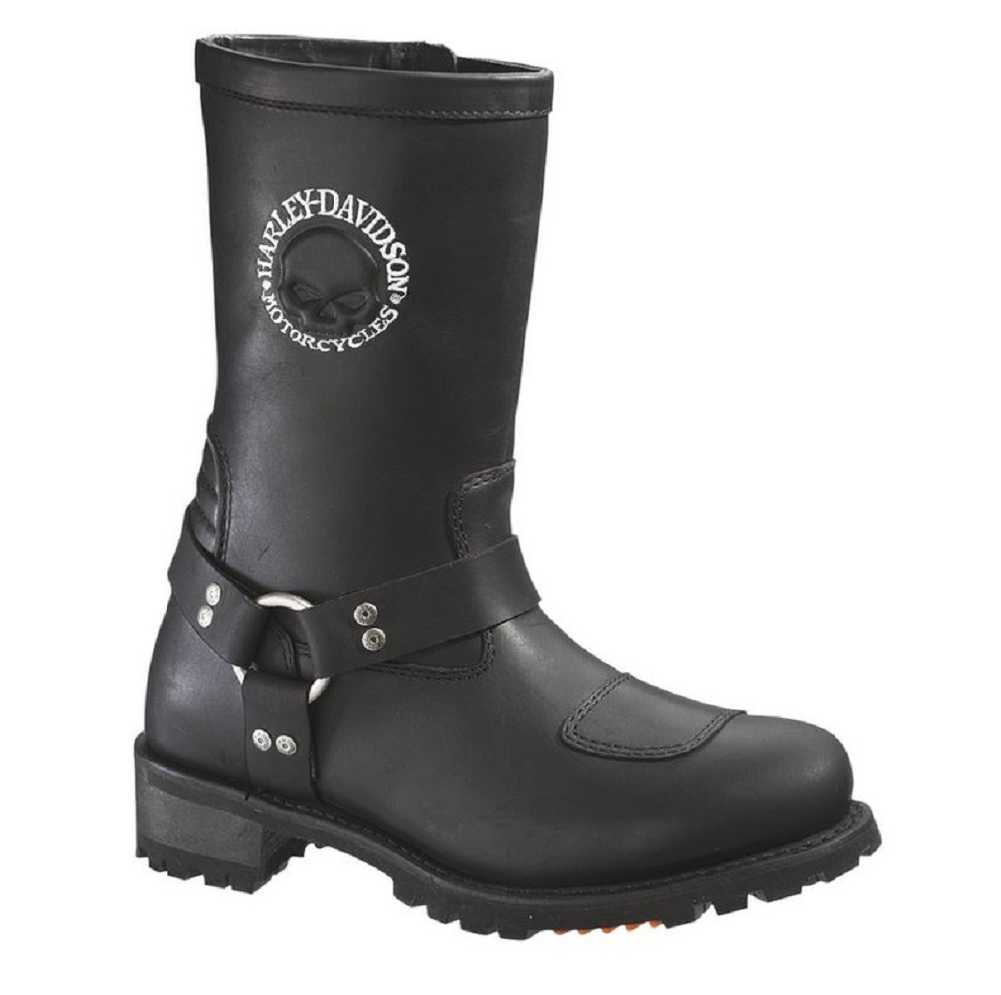 Harley-Davidson Men's Hollister 10-Inch Harness Motorycle Black Boots D98303 - Wisconsin Harley-Davidson