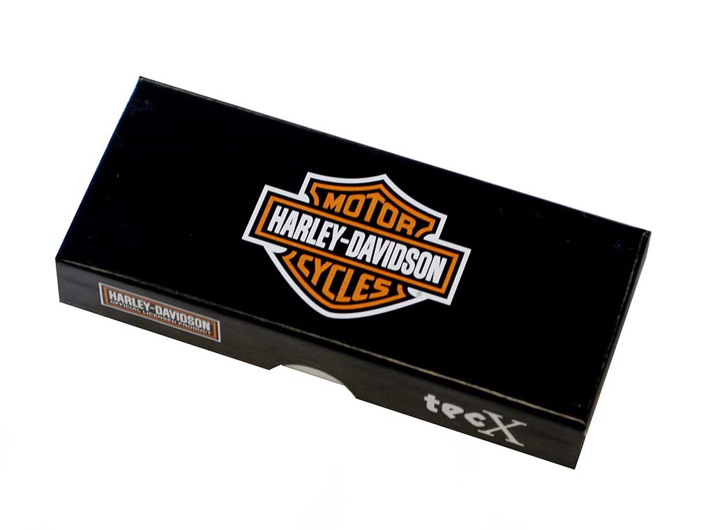 Harley-Davidson TecX TK-B Distressed Stainless Knife, Flaming B&S Logo 52114 - No Hassle Returns at Wisconsin Harley