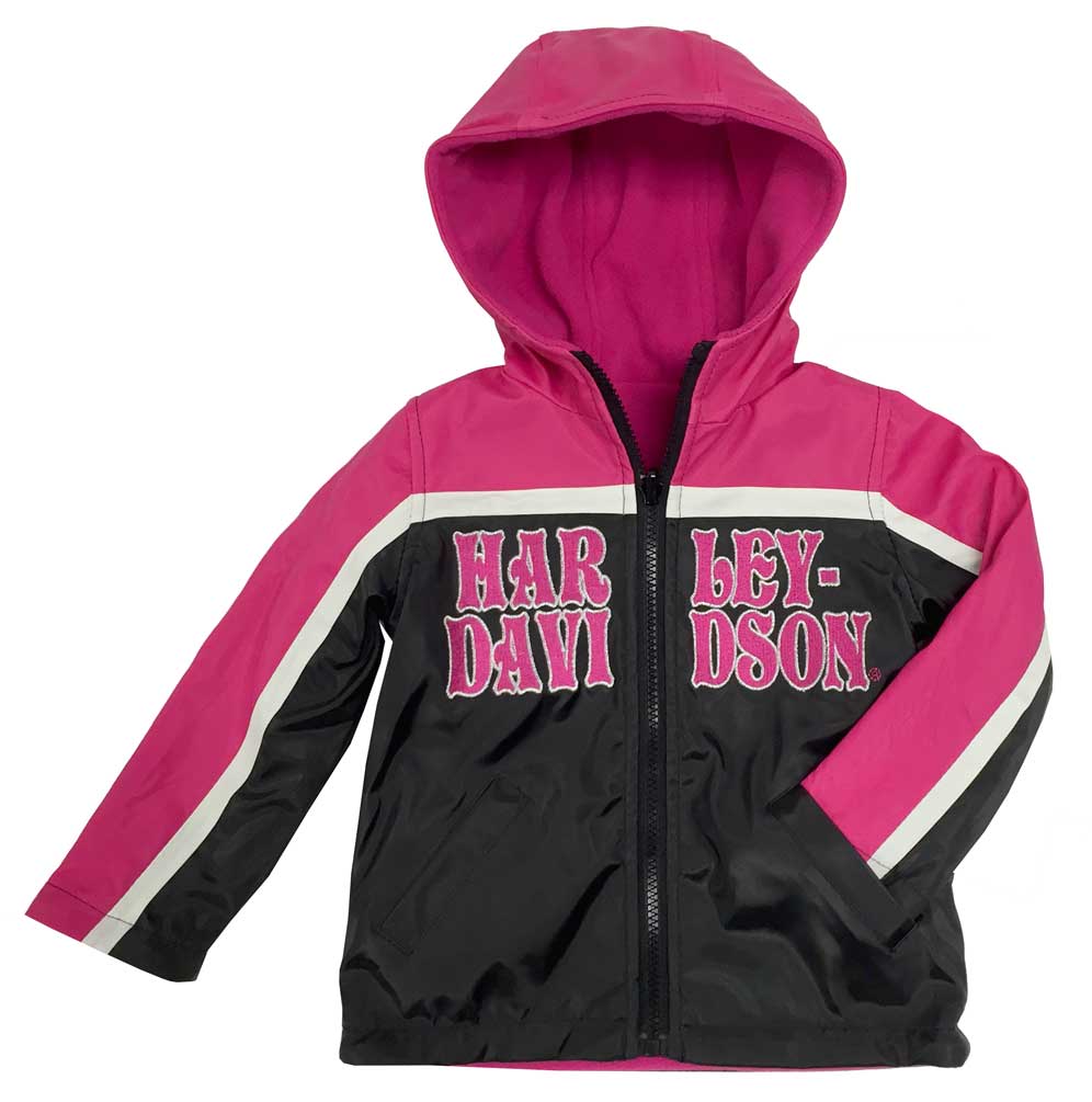 Harley-Davidson® Little Girls' Embroidered Reversible Fleece
