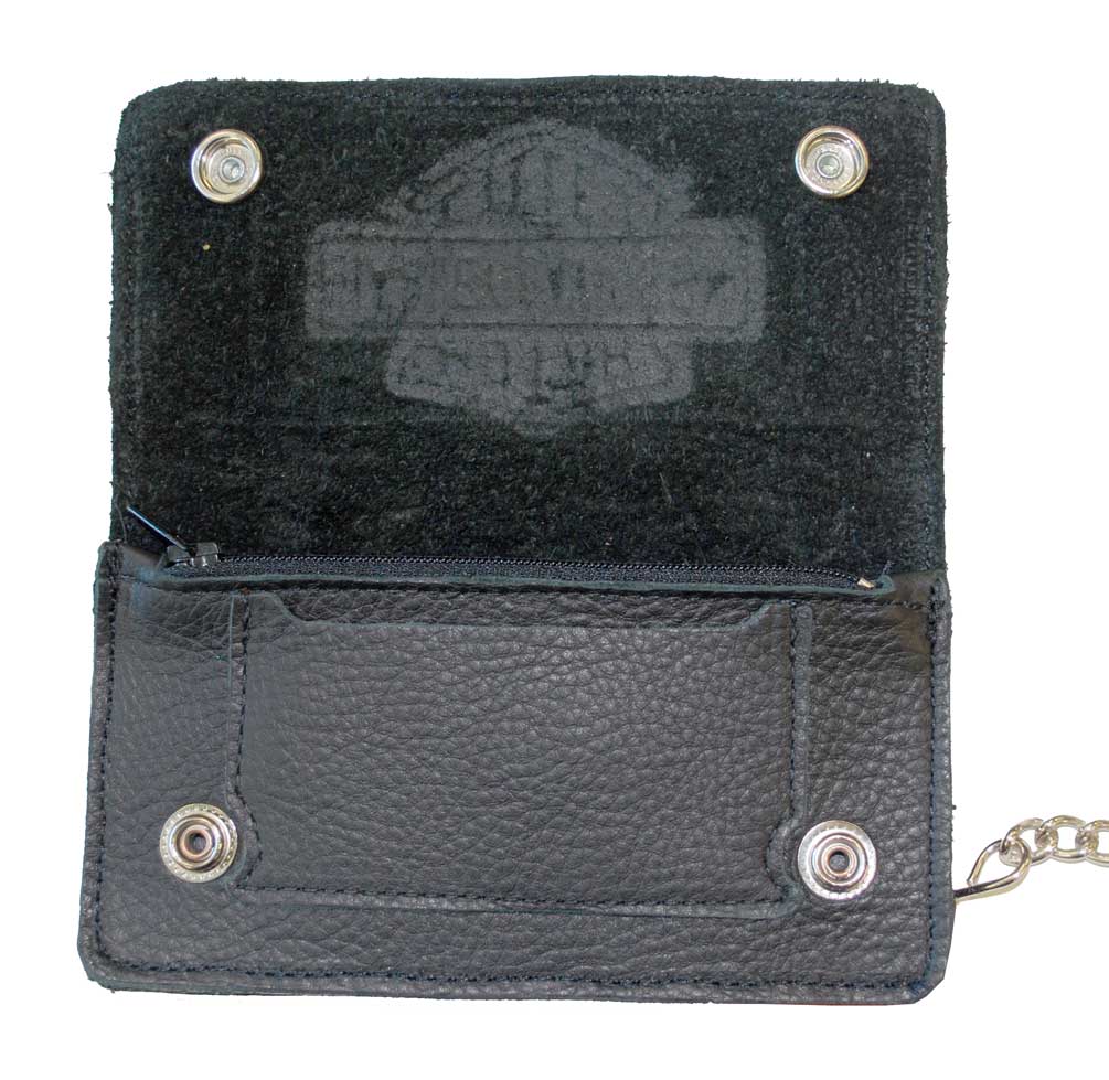 Harley-Davidson レザー ウォレットチェーン 黒 HARLEY-DAVIDSON ウォレットチェーン ブラック Harley-Davidson