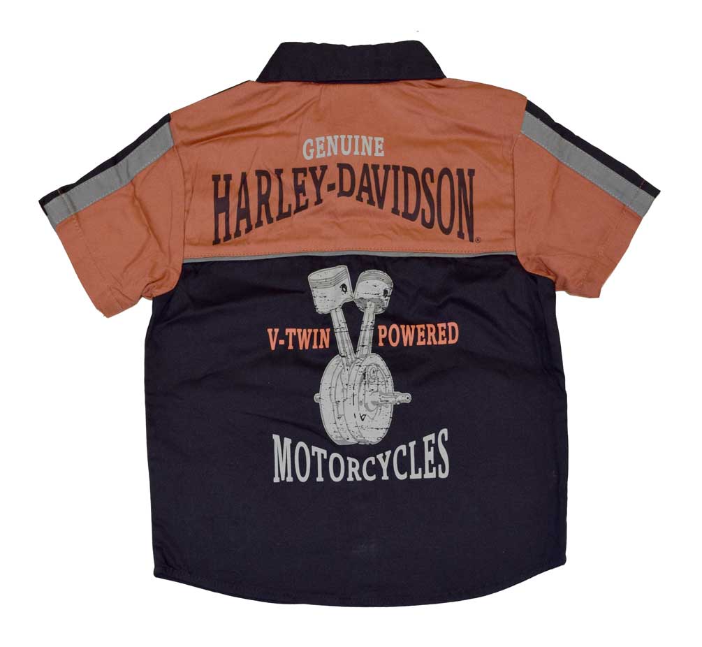 Harley-Davidson Free Shipping - Harley-Davidson Little Boys' Shop Shirt, H-D Button Up Garage Tee, Black 4281386 - Free Shipping on many products plus Orders Over $99