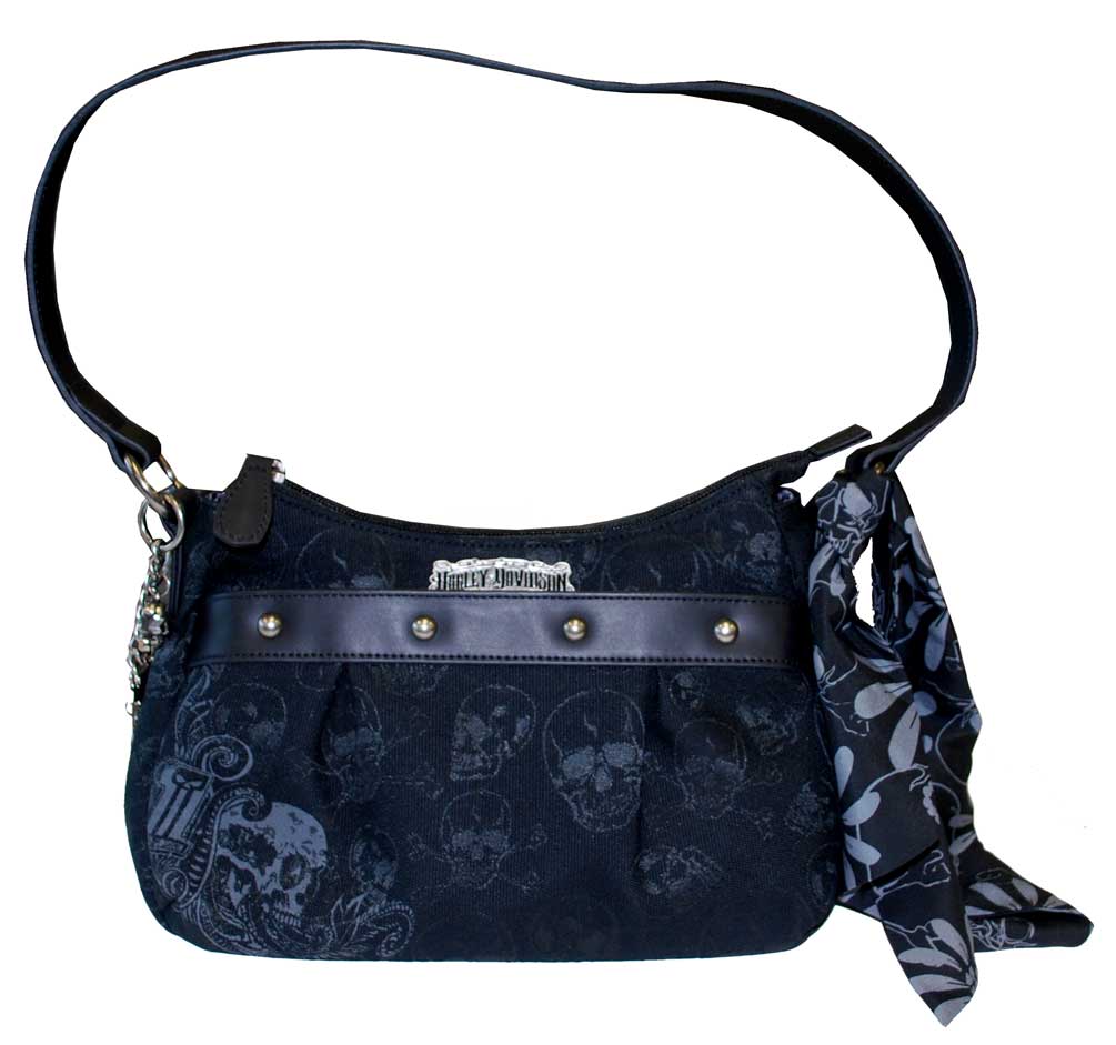 Harley-Davidson Women's Skull Jacquard Night Out Purse Black SJ2138J-Black - Wisconsin Harley-Davidson