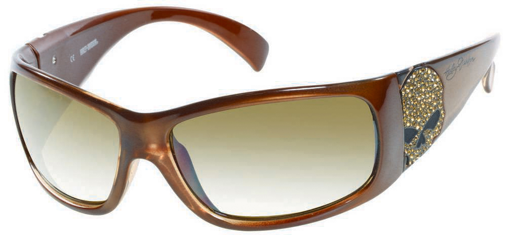 Harley-Davidson Women's Sun Bling Willie G. Skull Brown Sunglasses HDS8004BRN-1F - Wisconsin Harley-Davidson