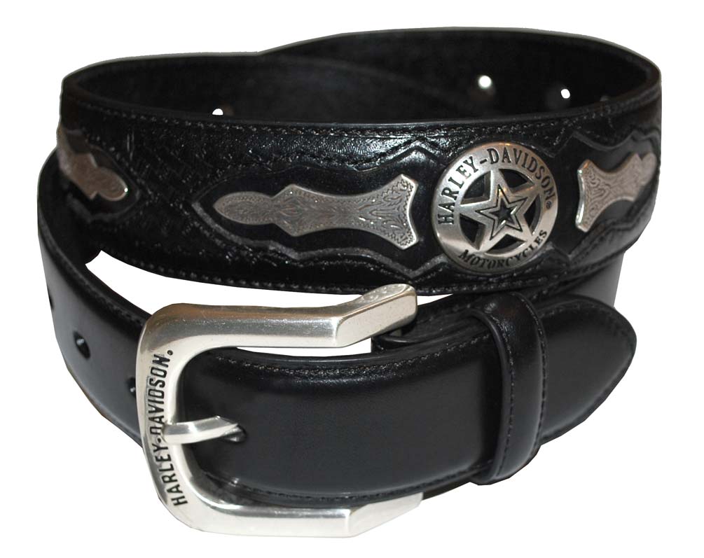 Harley-Davidson Mens Deputy Leather Belt HDMBT10006 - Wisconsin Harley-Davidson