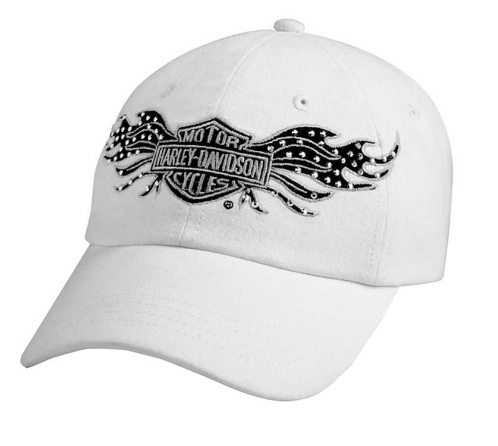 white harley hat