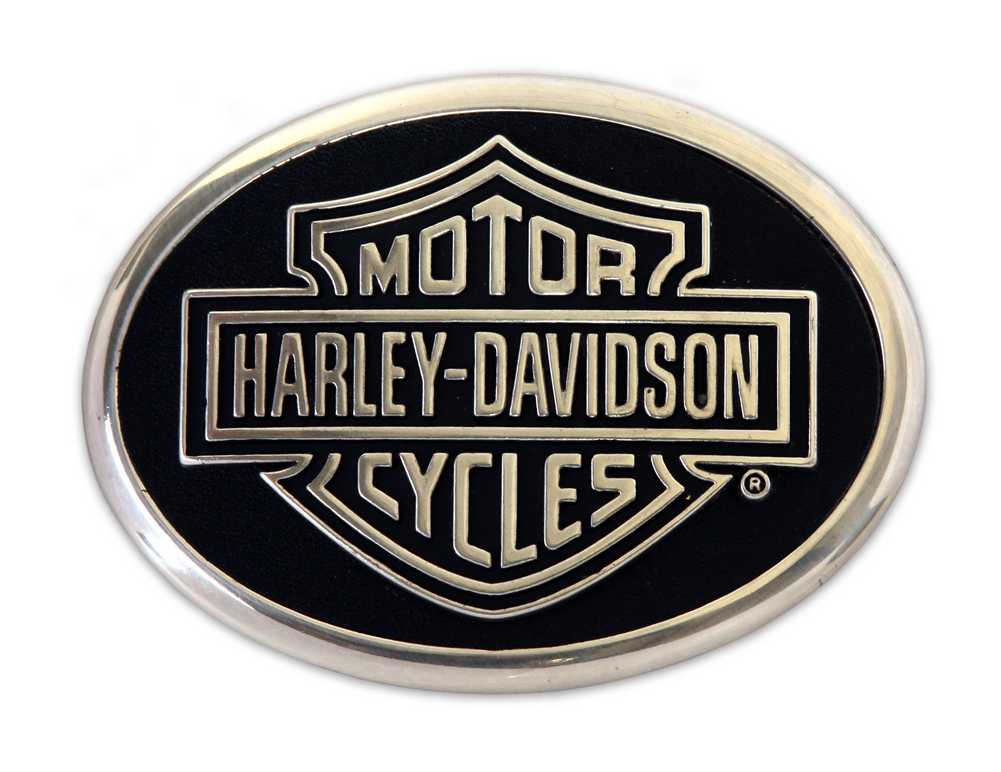 Harley-Davidson Men's Classic Bar & Shield Belt Buckle Black/Chrome HDMBU10069 - Wisconsin Harley-Davidson