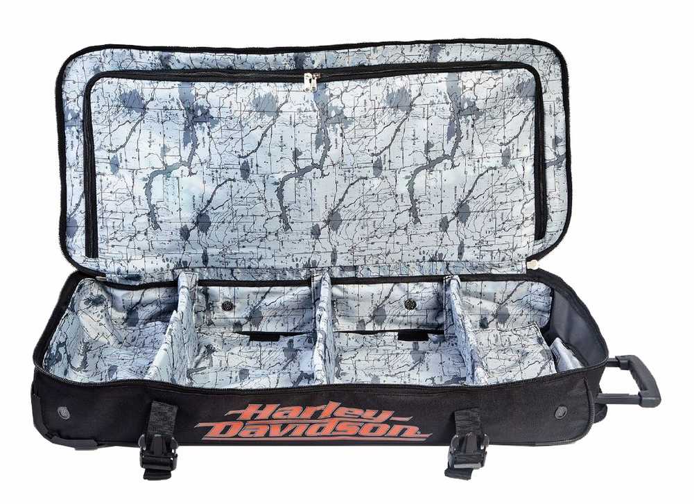 Harley-Davidson 32 Inch XL Super Organized Duffel, Wheeled Bag 99632-RUST/BLK - Largest Selection of Harley-Davidson Products