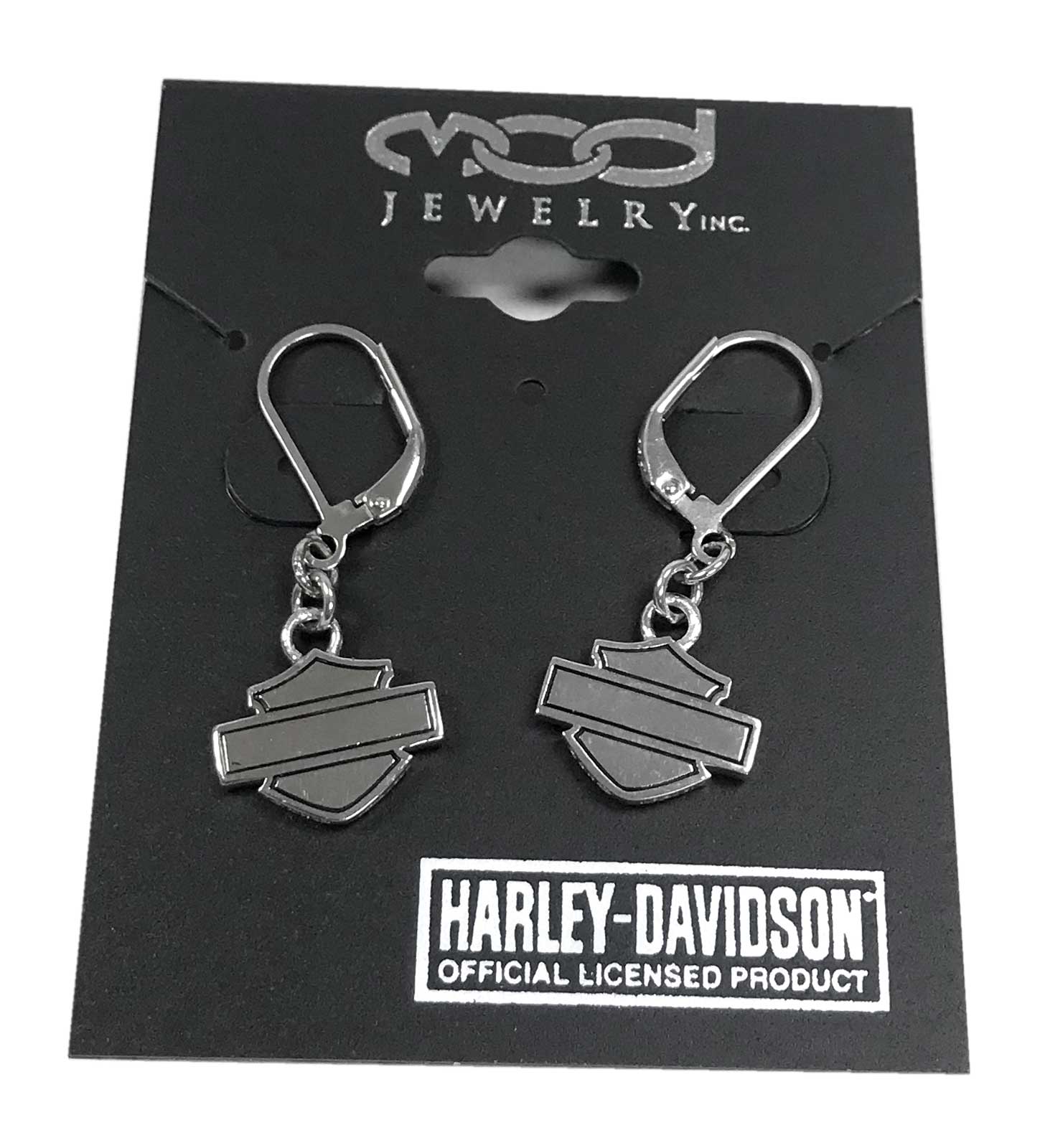 Harley-Davidson Women's Earrings, Bling Bar & Shield Dangles, Silver HDE0183 - No Hassle Returns at Wisconsin Harley
