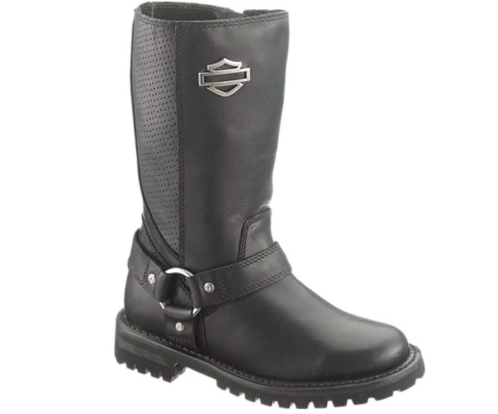 Harley-Davidson® Wolverine Women's Lily Black Leather 10-Inch