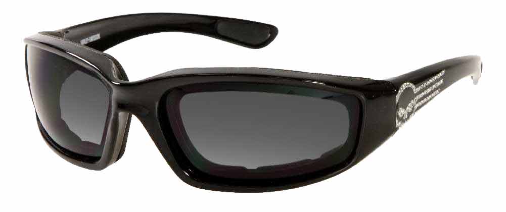 Harley-Davidson Womens Sun Riding Sunglasses Rhinestone Skull Black HDS6000BLK-3 - Wisconsin Harley-Davidson