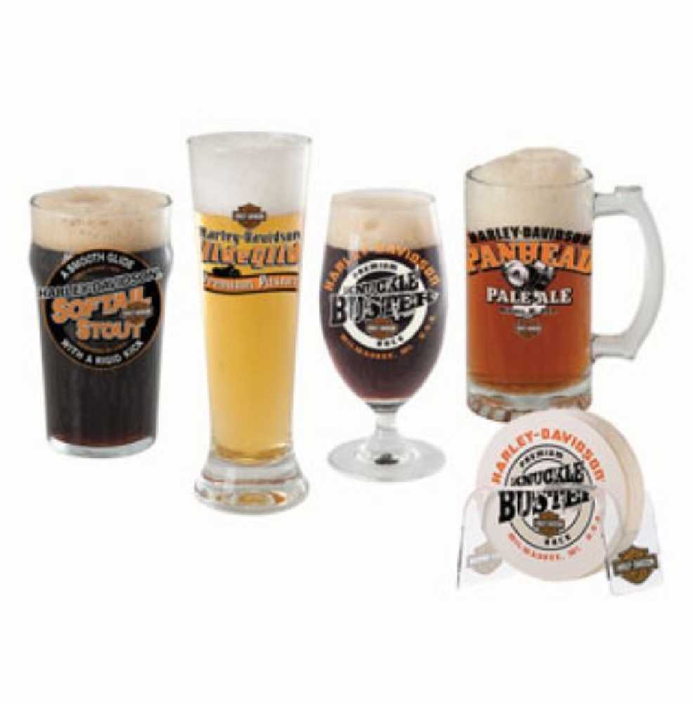 Harley-Davidson Craft Beer Glass Gift Set, 4 Glasses HDL-18715 - Wisconsin Harley-Davidson