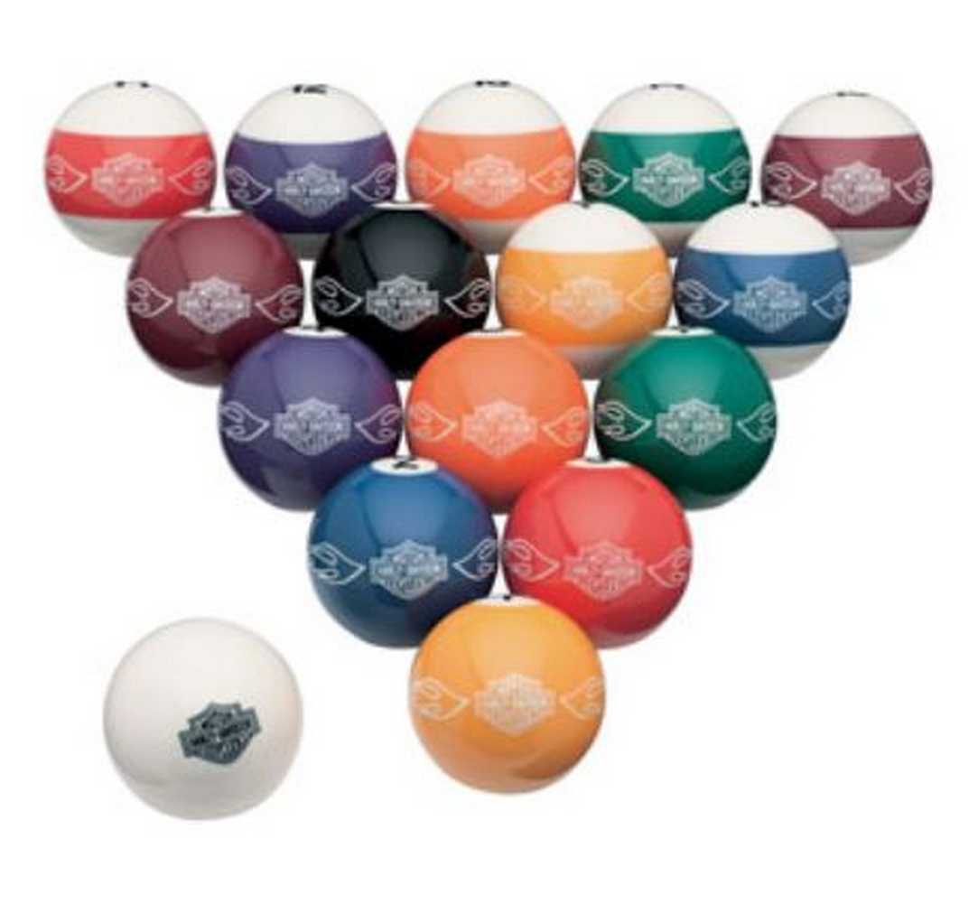 Harley-Davidson Bar & Shield Flames Billiard Ball Set HDL-10167 - Wisconsin Harley-Davidson