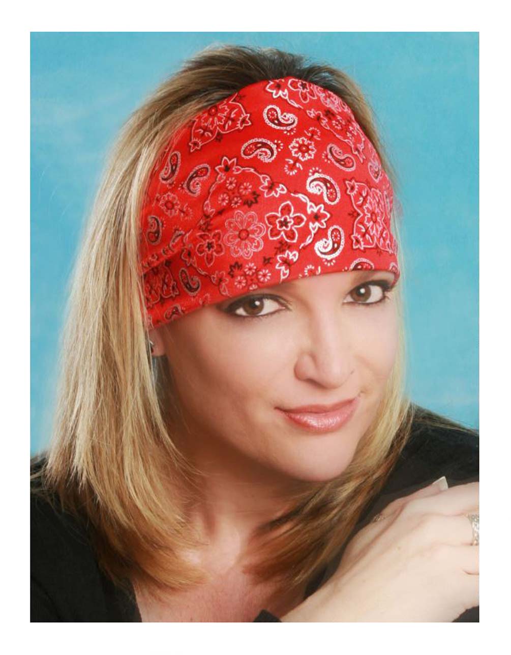 That's A Wrap Women's Foil Bandana Red Paisley Knotty Band, Red KB1626 - Wisconsin Harley-Davidson