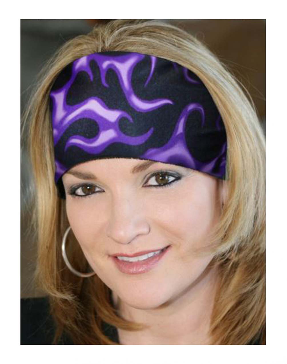 That's A Wrap Womens Lava Flame Purple Reversible Knotty Band, Black Side KB2217 - Wisconsin Harley-Davidson