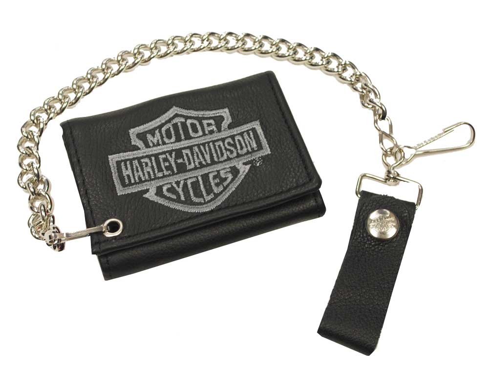 Harley-Davidson® Men's Gray Bar & Shield Tri-Fold Biker Chain