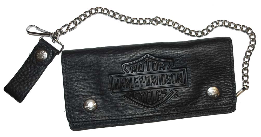 Harley-Davidson® Men's Embossed Bar & Shield Biker Chain Wallet