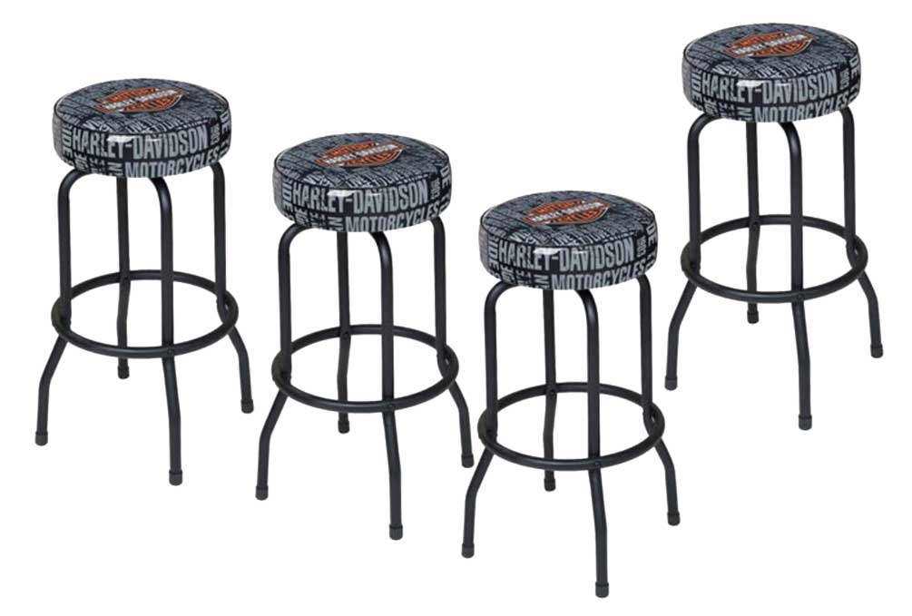 Harley-Davidson Bar & Shield Repeat Bar Stool HDL-12127, SET OF 4 - Wisconsin Harley-Davidson