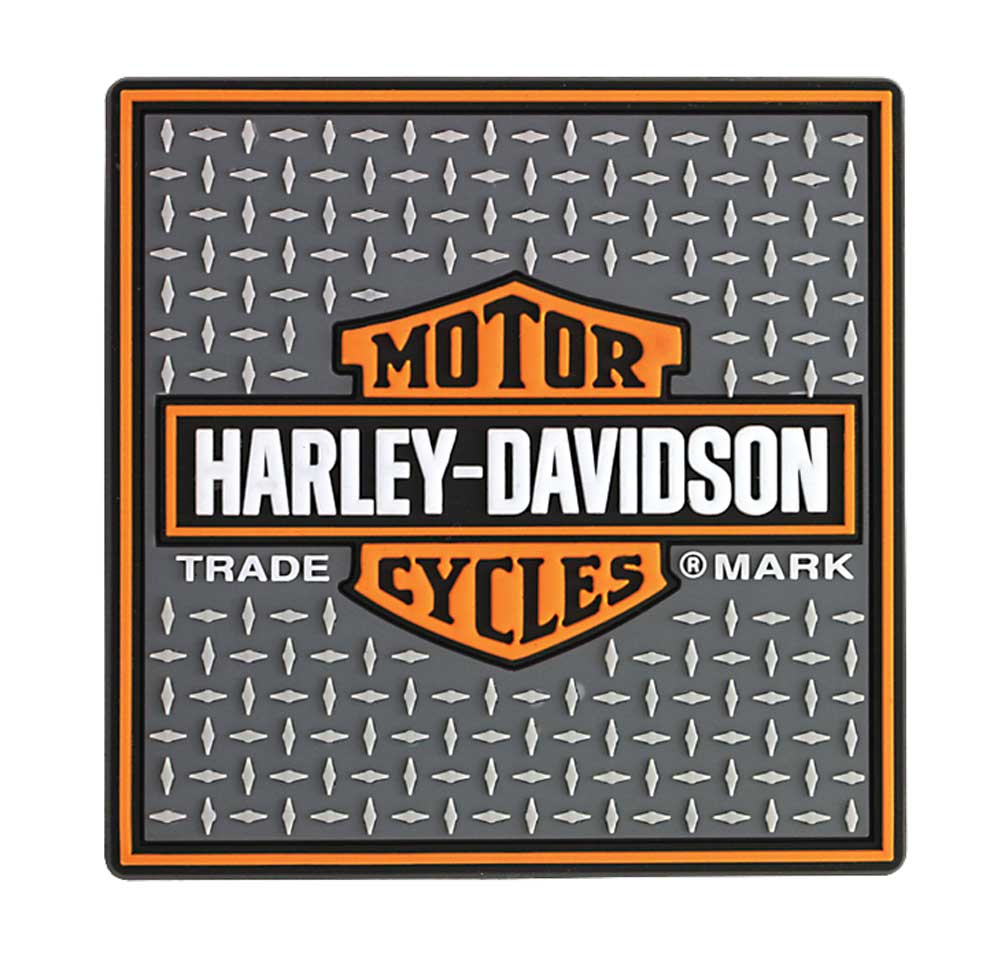 Harley-Davidson Magnet, Bar & Shield Diamond Plated Rubber Tile Magnet 8003197 - Wisconsin Harley-Davidson
