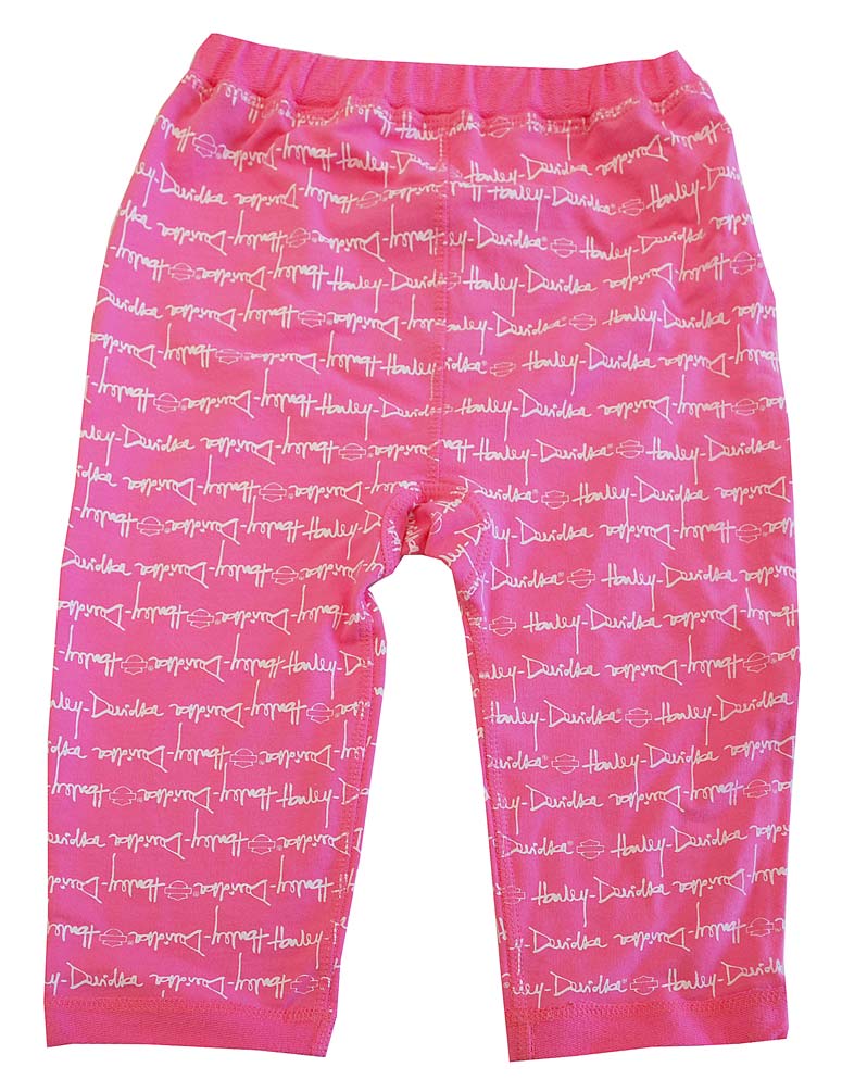 Harley-Davidson Little Girls' Reversible Pull-On Pants Pink Cotton S9LGT64HD - Wisconsin Harley-Davidson