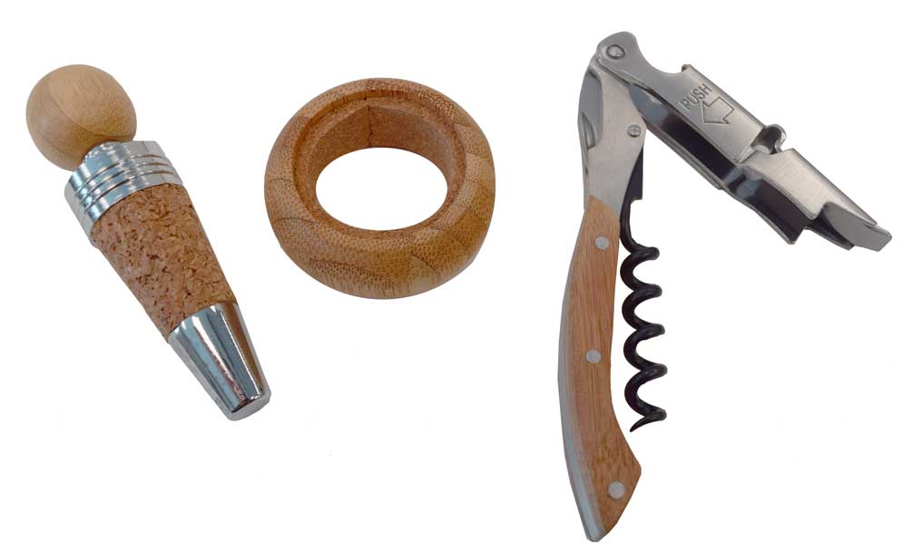 Harley-Davidson Maestro Wine Tool Bamboo Set, Bar & Shield Engraved Logo 890-00 - No Hassle Returns at Wisconsin Harley