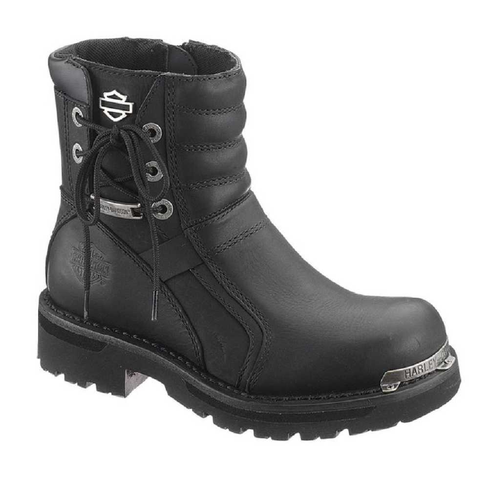 Harley-Davidson Women's Larissa Black Boots. Inside Zipper D87028 - Wisconsin Harley-Davidson