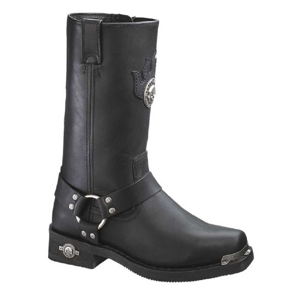 Harley-Davidson Men's Delinquent Skull Harness Black Motorcycle Boots. D91229 - Wisconsin Harley-Davidson