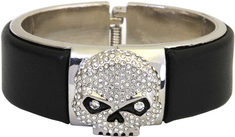 Harley-Davidson Women's Back Off Studded Willie G. Skull Bracelet HDWBR10236 - Wisconsin Harley-Davidson