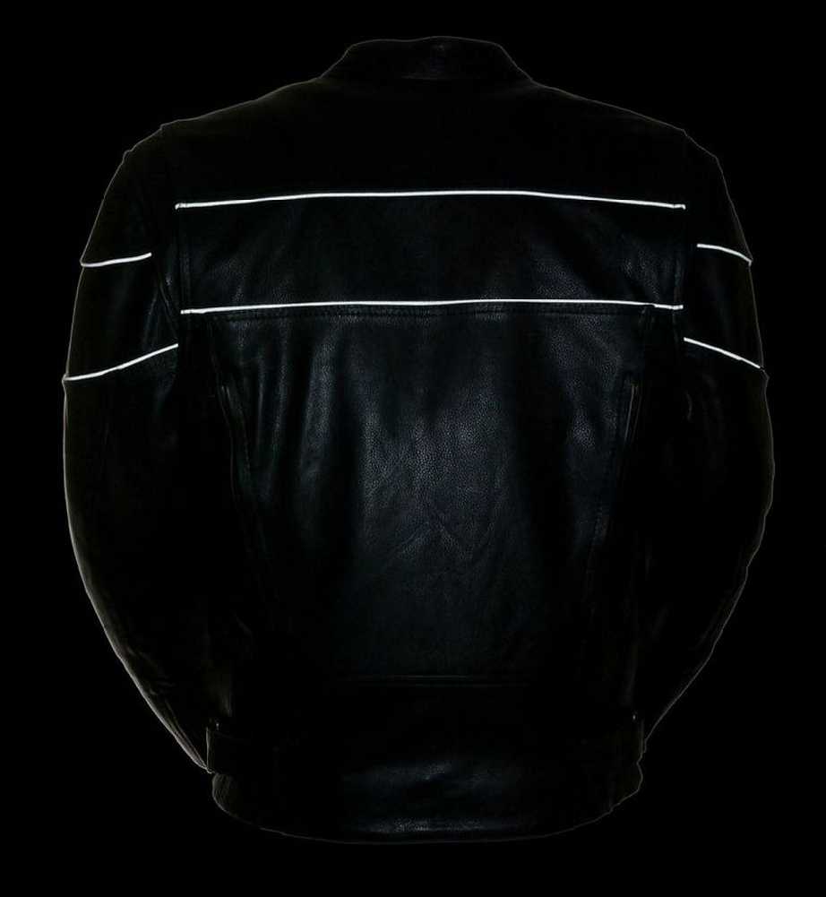 Harley-Davidson Free Shipping - Leather King Men's Side Stretch Jacket w/ Reflective Piping SH2121 - Free Shipping on many products plus Orders Over $99