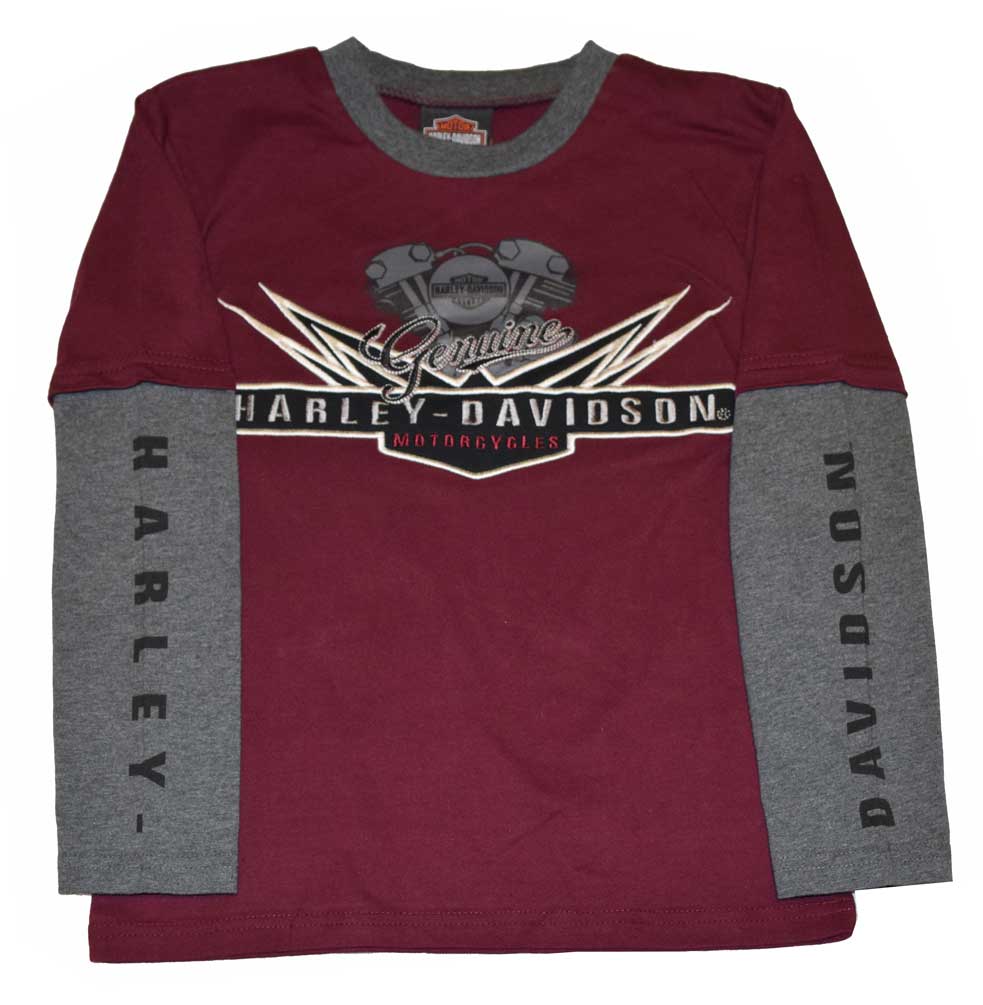 Harley-Davidson Free Shipping - Harley-Davidson Little Boys' Shirt, V-Twin Jersey Doubler LS Tee 4381574 - Free Shipping on many products plus Orders Over $99