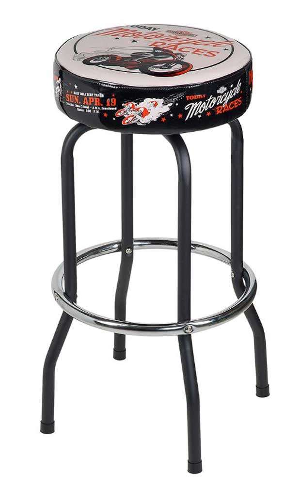 Harley-Davidson Bar Stool, H-D Race Day Bar Top Stool, HDL-12129 - Wisconsin Harley-Davidson
