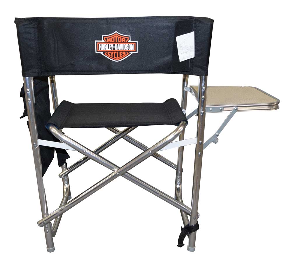Harley-Davidson® Sports Chair, Fold-Able Bar & Shield Logo, Black