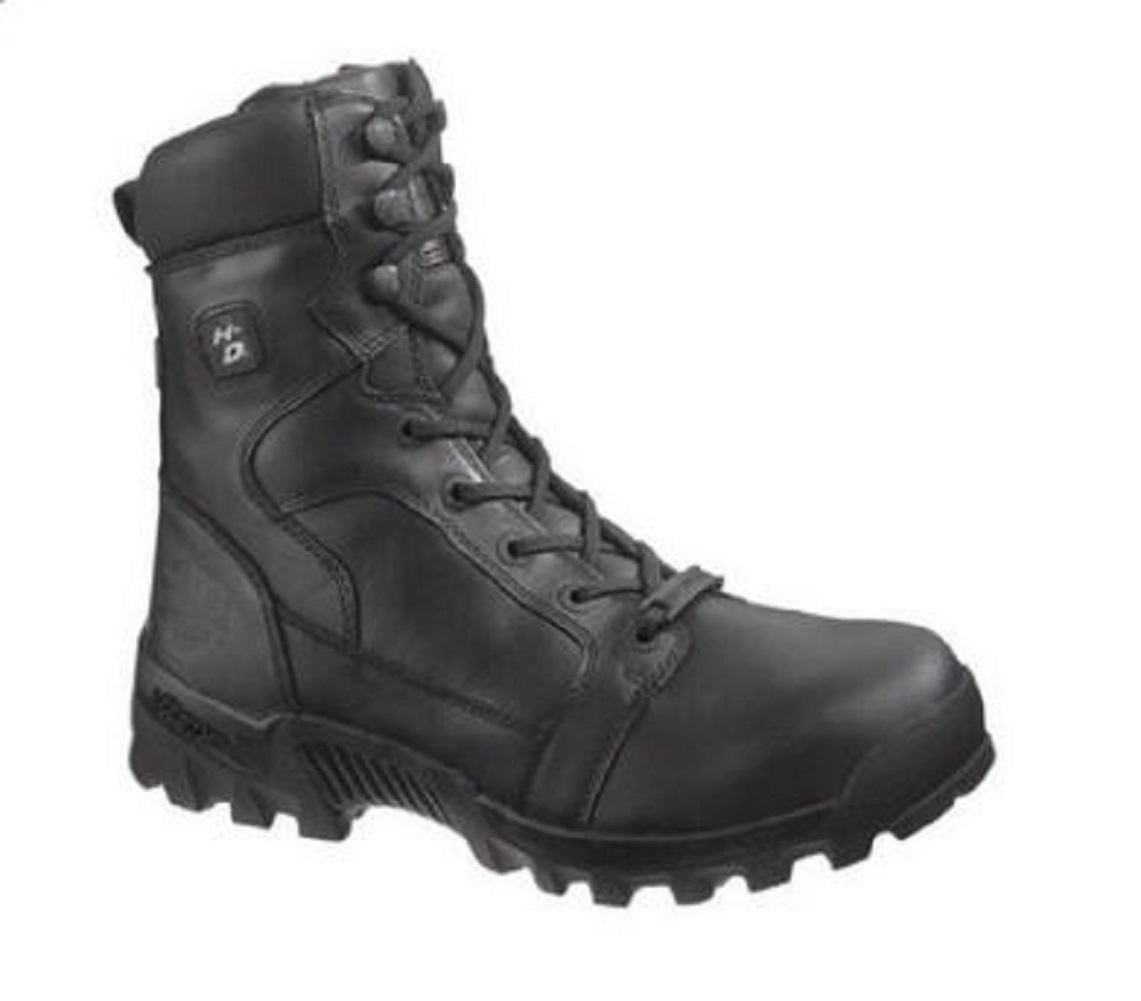 Men's Black Leather Waterproof Heated 