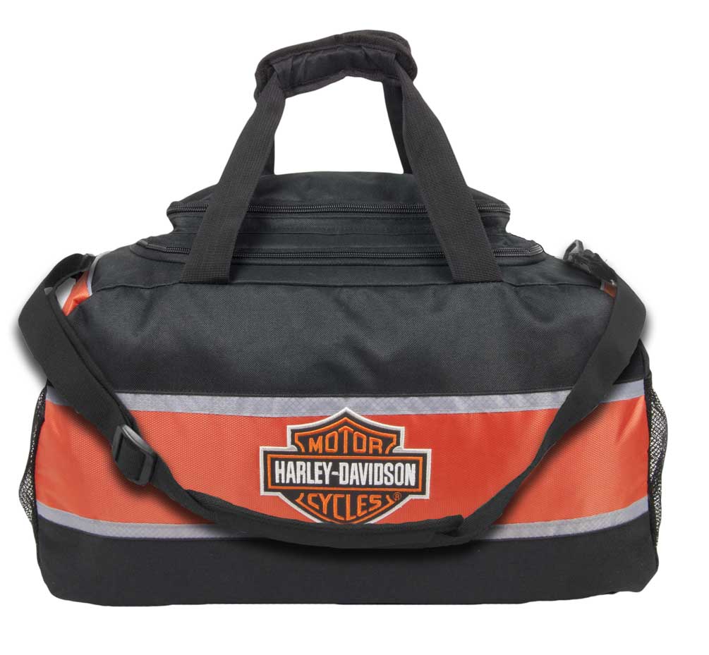 Harley-Davidson® Deluxe Embroidered Bar & Shield Striped Duffel