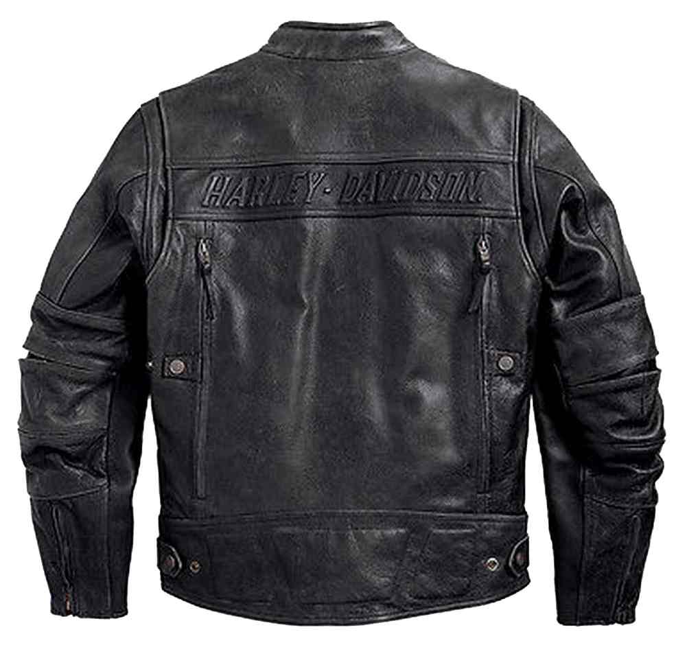 Harley-Davidson® Men's 3 Vent STEALTH Distressed Black Leather
