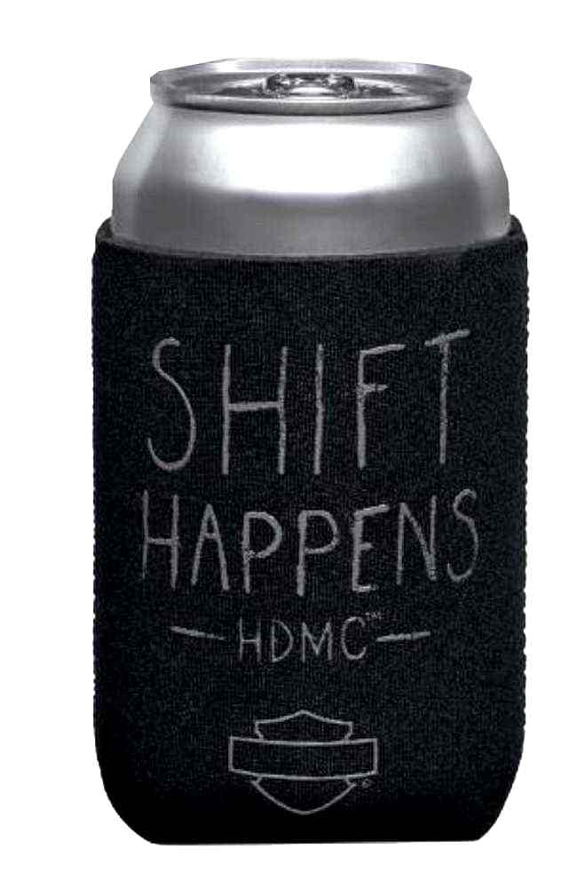 Harley-Davidson Shift Happens Can Cooler Flat Kozy, Black. 96900-16V - Wisconsin Harley-Davidson
