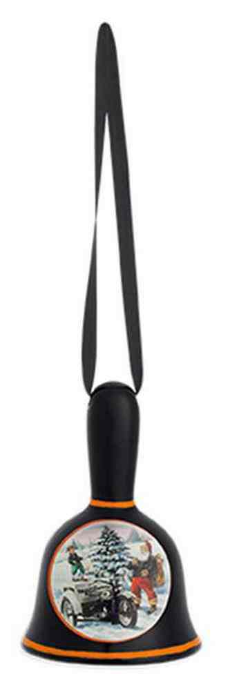 Harley-Davidson 2015 Biker Santa Bell Christmas Ornament Black/Orange. 96846-16V - Wisconsin Harley-Davidson