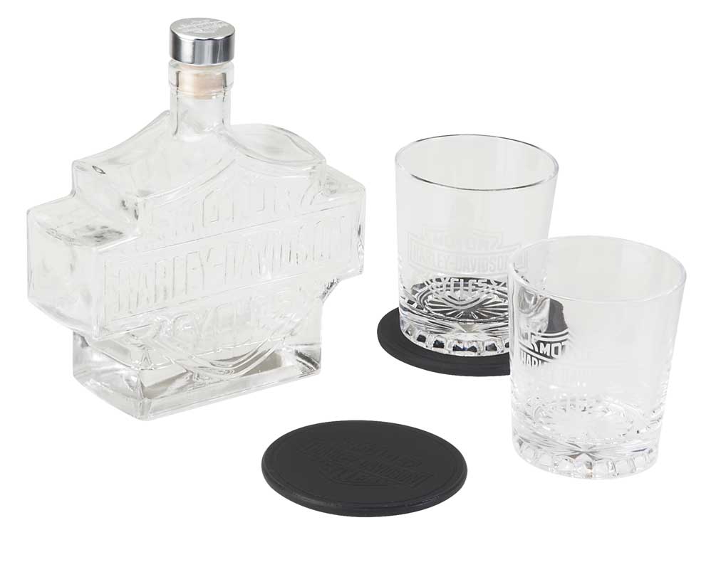 Harley-Davidson Free Shipping - Harley-Davidson Bar & Shield Logo Decanter Set, Hand Blown Set HDL-18746 - Free Shipping on many products plus Orders Over $99