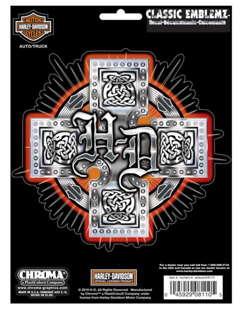 Harley-Davidson H-D Celtic Cross Classic Graphix Decal 5.5 x 5.5 Inch CG8110 - Wisconsin Harley-Davidson