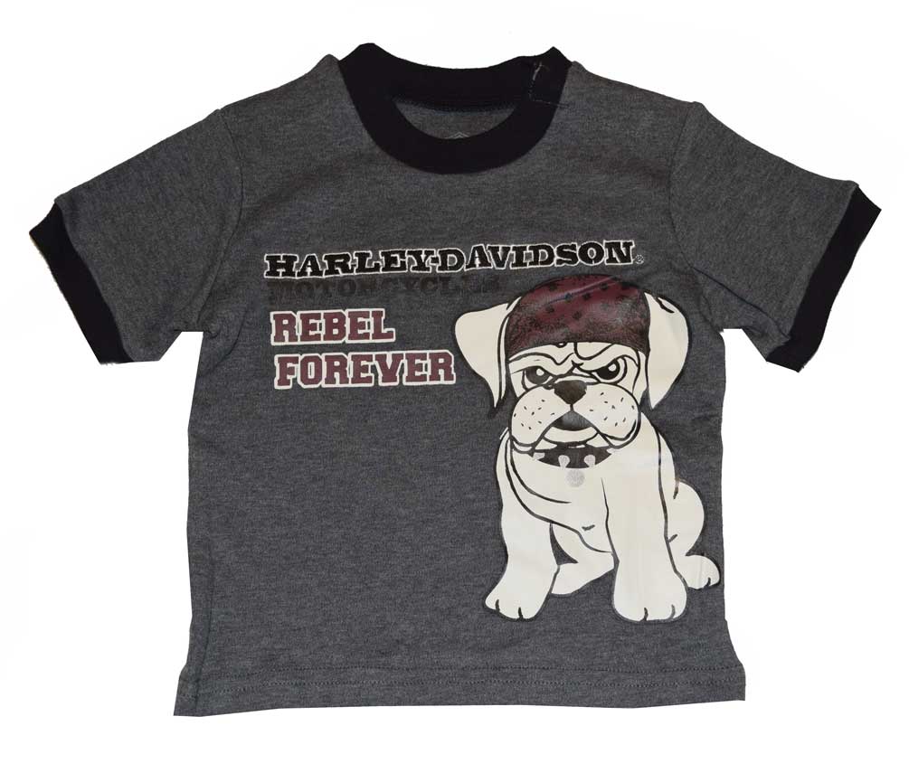 Harley-Davidson Baby Boys' T-Shirt, Rebel Bulldog Short Sleeve Tee 4361550 - Wisconsin Harley-Davidson