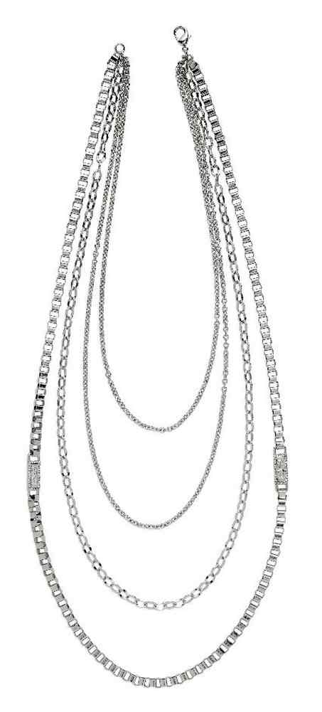 Harley-Davidson Women's Multi-Chain Design Necklace, Silver 97801-16VW - Wisconsin Harley-Davidson